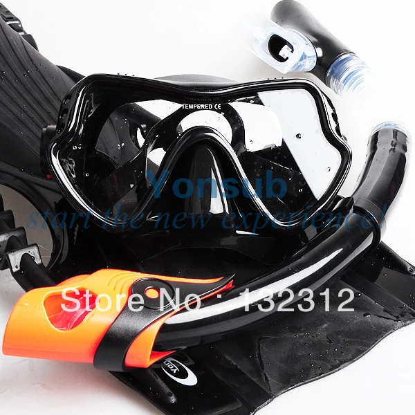 

Wholesale Diving Masks fins snorkel Scuba Diving Equipment Set Scuba blue yellow red