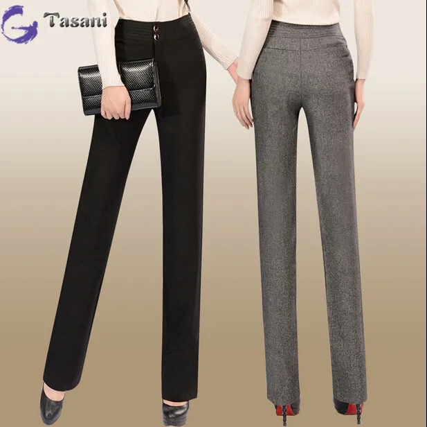 2014 Autumn Formal Women Pants Slim OL Work Wear Plus Size Black Gray ...