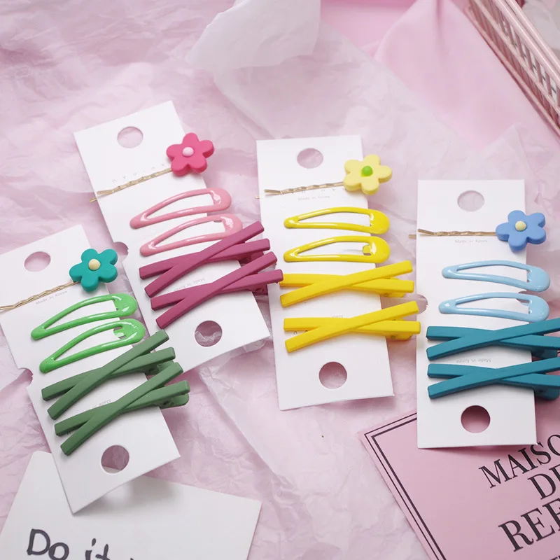 5pcs/lot Hair Clips for Baby Girls Hairband Foil Sequins Hairpins Barrettes Cute Baby Hair Accessories