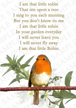 

Red Robin Bird Poster | Wildlife Quote SILK POSTER Decorative painting 24x36inch