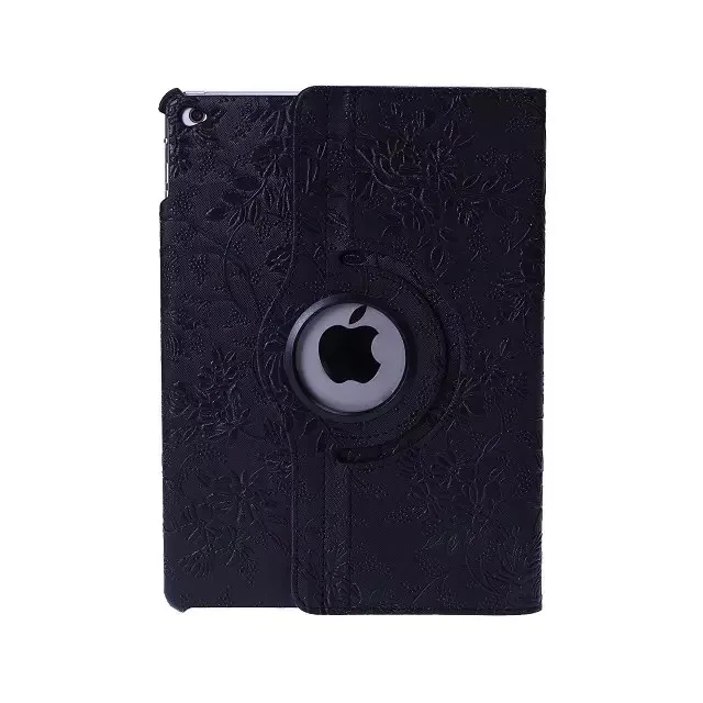 Чехол для iPad 9,7 дюймов / релиз 6th ZAIWJ Air 1/2 виноградный узор из искусственной кожи 360 Вращающийся Смарт Пробуждение сна чехол для планшета - Цвет: black grape 5689