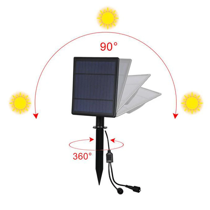 2019 NEW LED Solar light Double Head Outdoor control underground lamps Lawn light for Garden landscape garden stairs Spotlight  (7)
