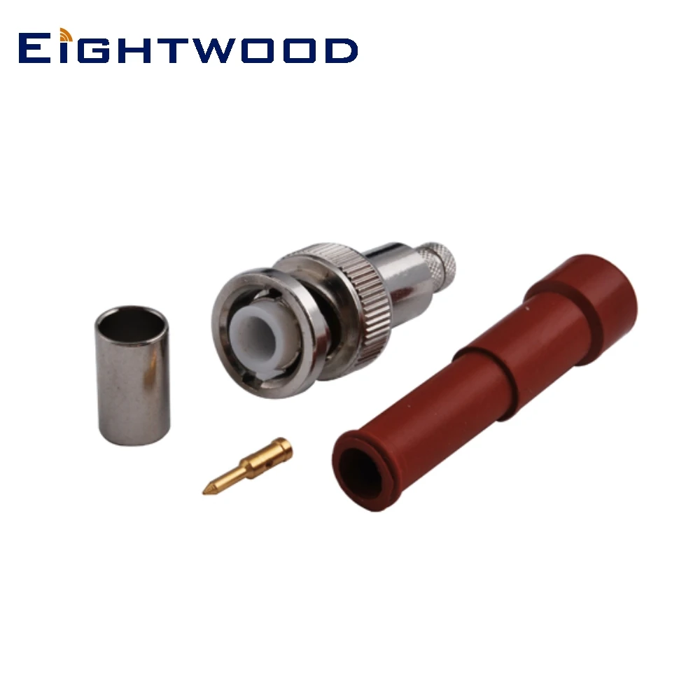 Eightwood 5 шт. SHV штекер мужской коаксиальный разъем адаптер прямой обжимной для LMR-240