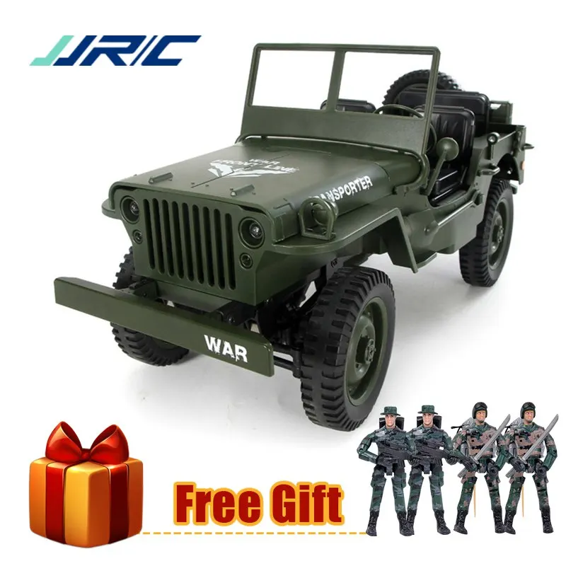 JJRC Q65 Мини RC Автомобиль 2,4G 1/10 Jedi пропорциональный 15 км/ч пульт дистанционного управления гусеничный военный RC автомобиль с навесом светодиодный светильник игрушки - Цвет: green  mode 2