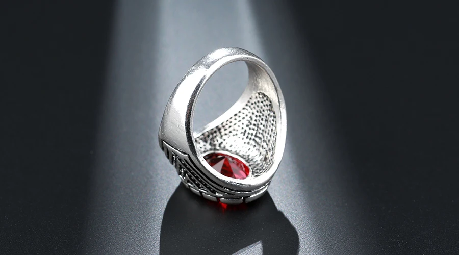 Wbmqda амулеты античное серебряное черное Винтажное кольцо для мужчин Cool Ox Totems СТИМ панк украшения подарок Горячая Прямая поставка