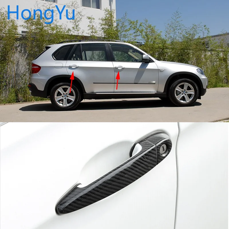 

Carbon Fiber Auto Door Handle Knob Exterior Trim Covers for BMW x5 E70 xDrive 30i 48i 35d 35i 50i 40d M50d 2008 - 2013 Sticker