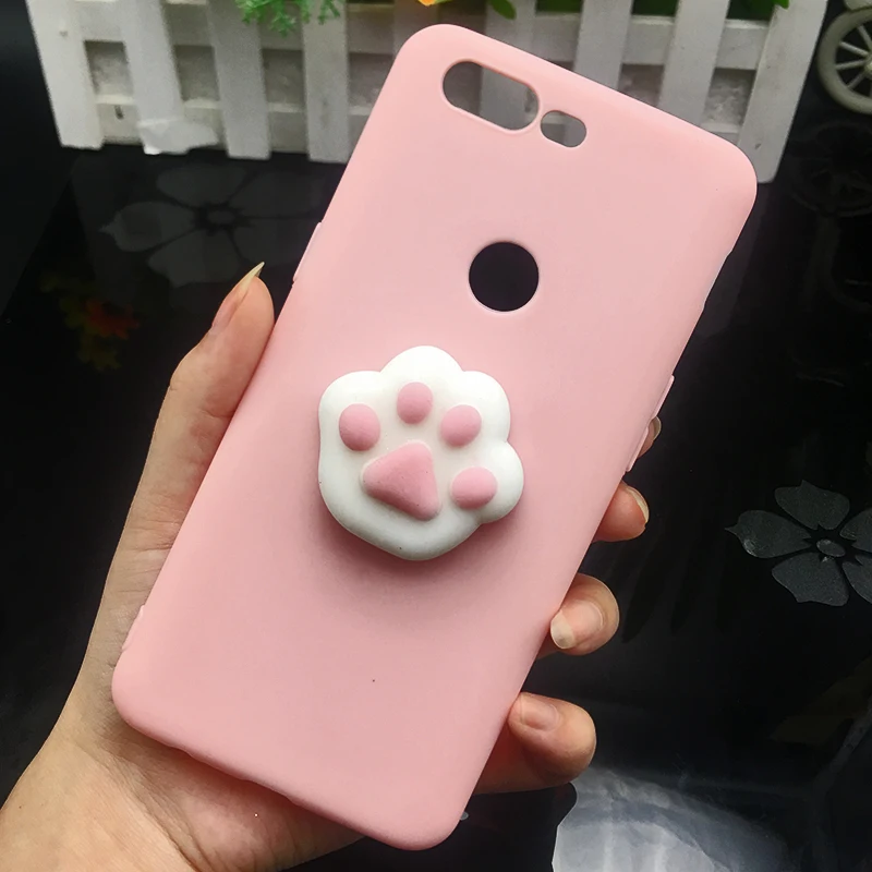 Cute 3d Squishy Cat Silicon TPU Soft Case For oneplus 6 Candy Color Back Cover one plus 5T one plus 5 T 1+5 1+5T 1+6 phone cases (10)
