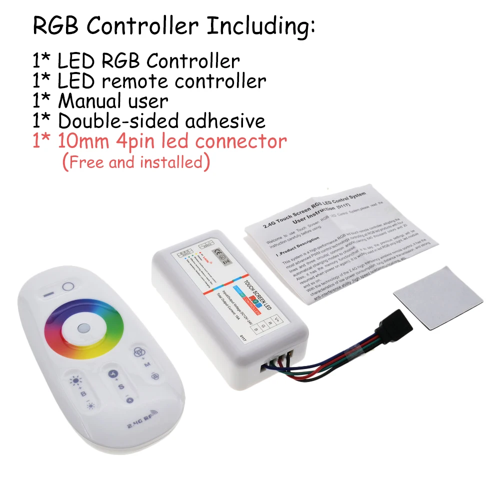 RGBW/RGB светодиодный контроллер Сенсорный экран 2 4 г DC12 24V 18A пульт дистанционного