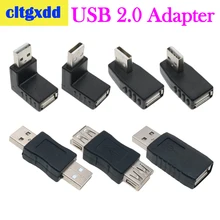 cltgxdd Left/Right/Below/Above Angle 90/180 Degree USB 2.0 A Male Female Adapter Connecter For Laptop PC Conversion socket from above and below