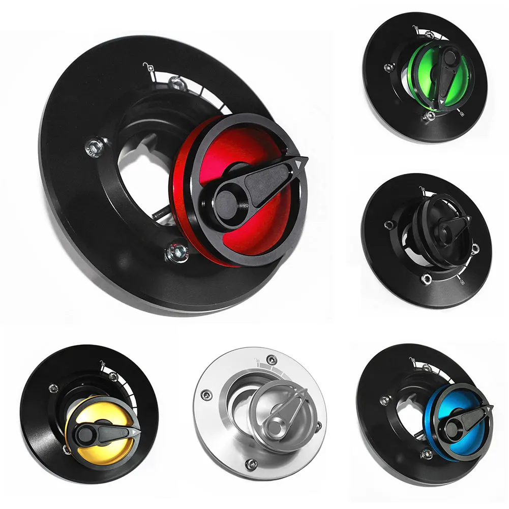 

For Suzuki GSXR750 Motorcycle Fuel Tank Cap CNC Aluminum Keyless Twist off Nimble Quick Lock Gas Cover 2003-2015 2016 2017 2018