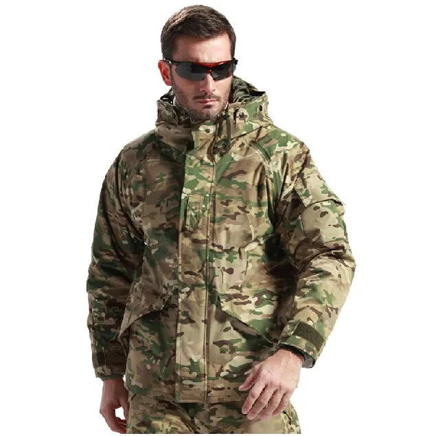 G8 Мужская зимняя камуфляжная теплая Толстая куртка+ подкладка парка Военная тактическая куртка с капюшоном 2в1 водонепроницаемая куртка для охоты и пешего туризма верхняя одежда - Цвет: CP
