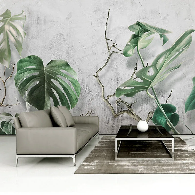 

Custom Any Size Mural Wallpaper 3D Stereoscopic Branch Primary Forest Cement Wall Fresco Living Room Study Cafe Modern 3 D Decor