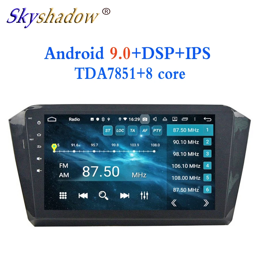 Cheap Android 9.0 4 GB RAM 32GB 8 Octa Core for VW Magotan 2016 2017 Car DVD Player GPS Glonass RDS Radio USB MIC wifi Bluetooth 4.2 0