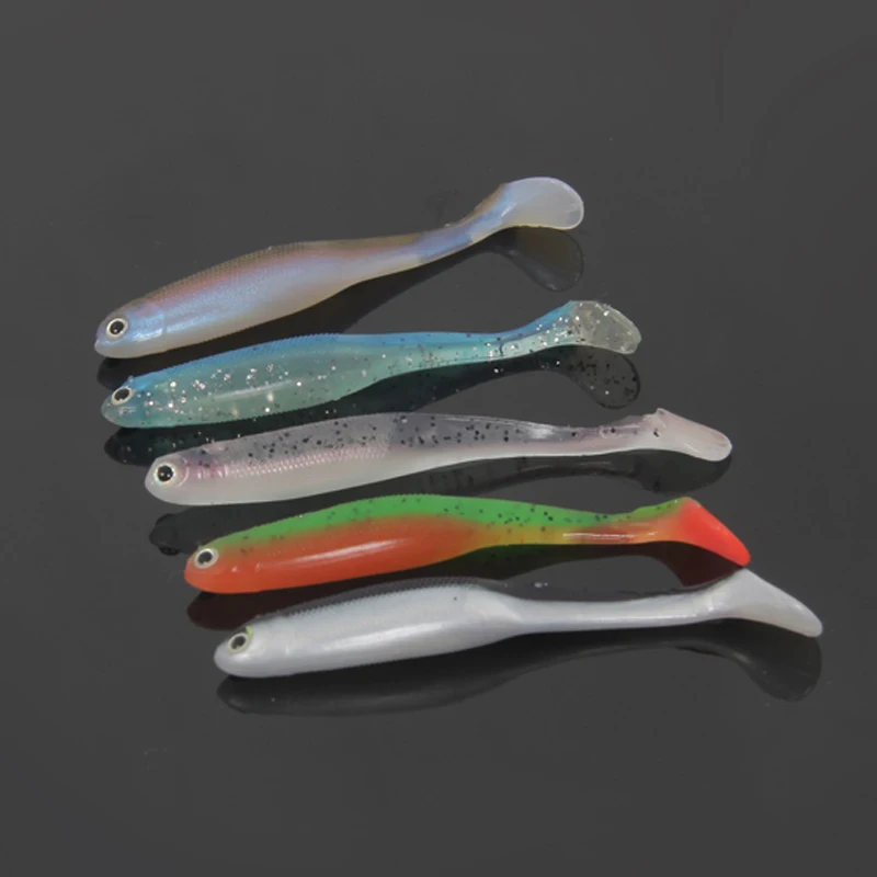 Super Live Vivid Soft Bait Fish Texas Rig Bait Bass Fishing Lure 75mm 2
