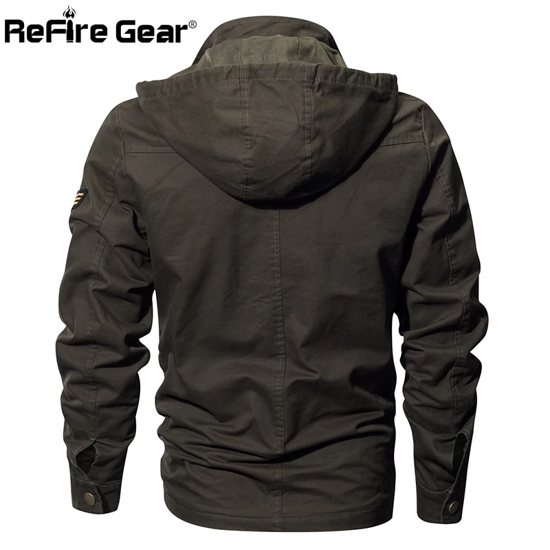 ReFire Gear ВВС стиль худи милитари куртка мужская зимняя хлопковая тактическая
