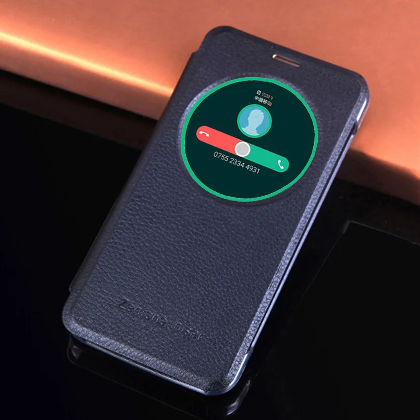 

Smart View Case With Circle Window Auto Sleep Wake Phone Bag Flip Cover Shockproof Holster For Asus Zenfone Max ZC550KL