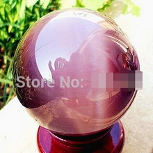 > 60 мм+ подставка АЗИАТСКИЙ КВАРЦ фиолетовый солнцезащитные очки "кошачий глаз" Кристальные шарики-сферы