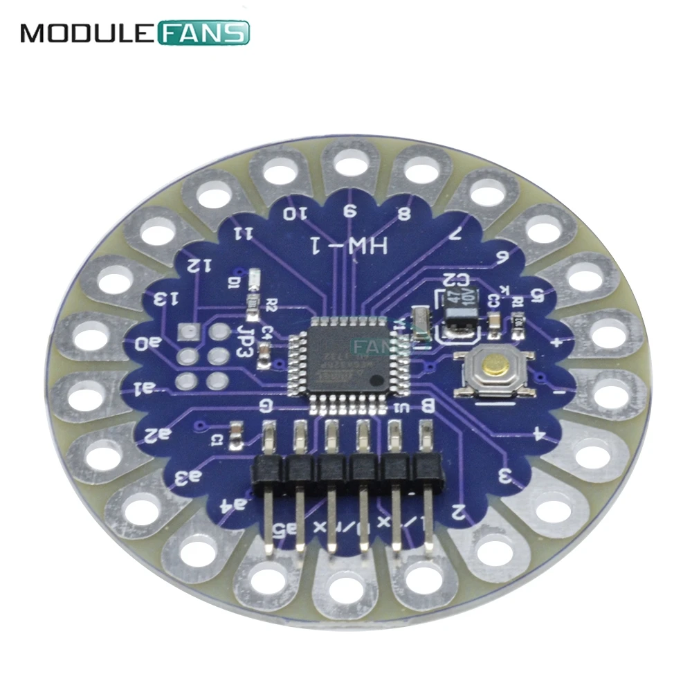 LilyPad 328 ATmega328P Микроконтроллер плата модуль основной платы для Arduino совместим с IDE ICSP TX/RX/AREF/Six PWM