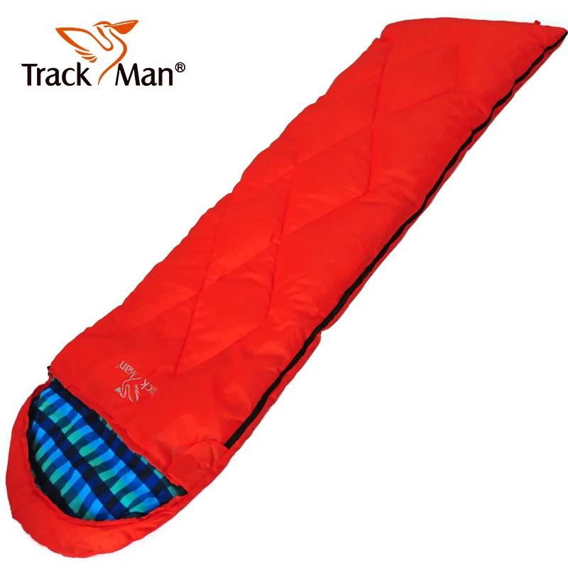 Trackman التخييم كيس النوم الشتاء بطة أسفل المشي في الهواء الطلق أكياس النوم ل الطقس البارد النايلون التفتا لينة مريحة