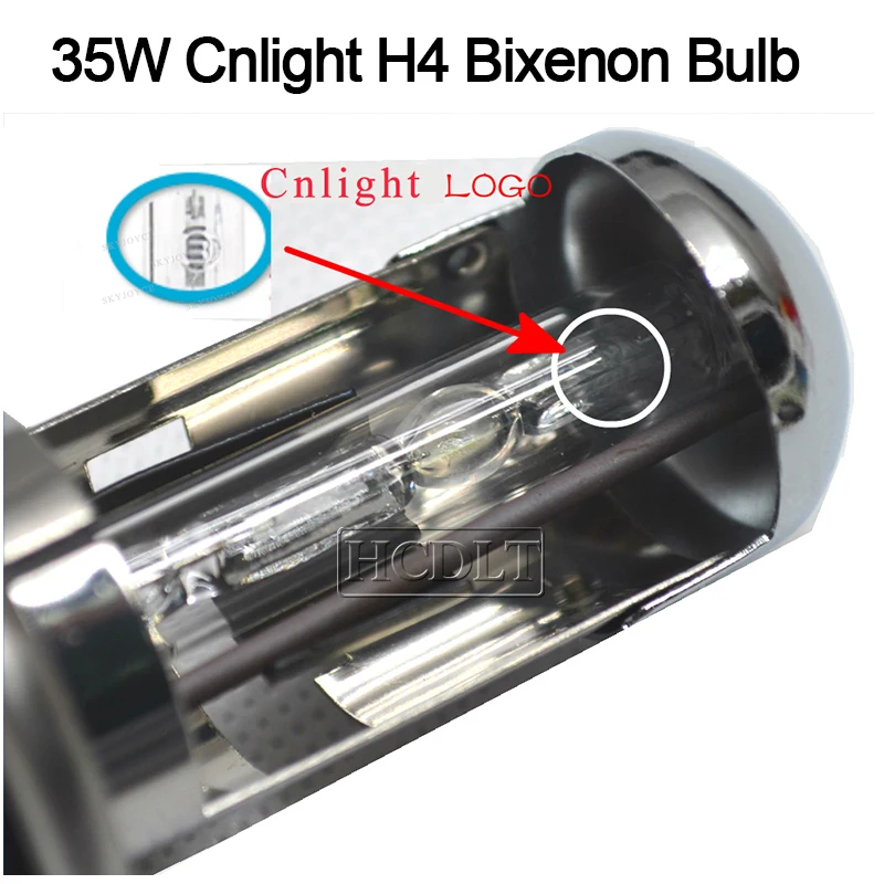 HCDLT 1 Set Original Cnlight H4 HID Conversion Kit Xenon H4-3 Bixenon HID Headlight Bulb 6000K 5000K 4300K Car Light Ballast Kit (5)