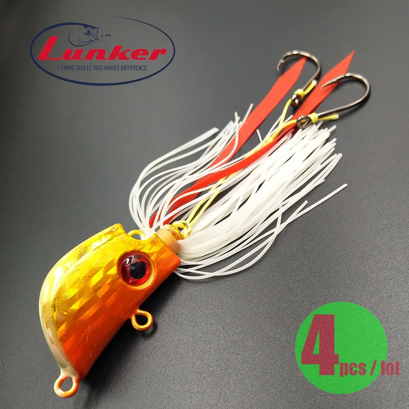 Lunker madai tai kabura rubber 25g 45g 65g 85g metal slow jig head red snapper skirts glow japan salt water tuna marlin inchiku