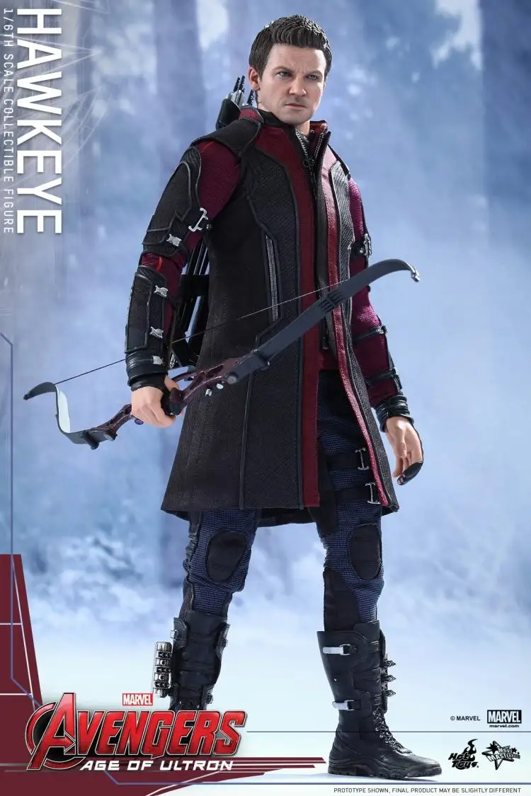 Горячие игрушки Мстители 2 Hawkeye эра Альтрона Железный человек 3: 1/6 масштаб Джереми Реннер набор коллекционных фигурок