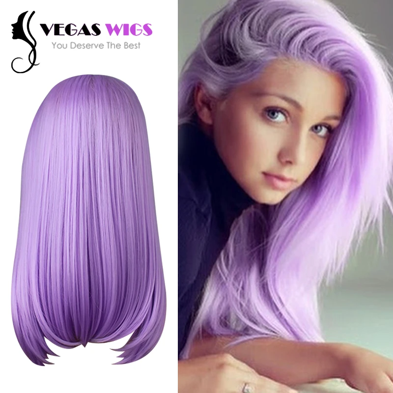 Online Shop Vegaswigs Summer Pastel Ombre Wig Bright Light Purple