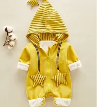 Spring Newborn Baby Rompers Long Sleeve Hooded Zipper Desgin Infant Crawling Jumpsuit Cotten Striped Crawling Kids Clothes Z765 crawling the website deeply deep page crawling