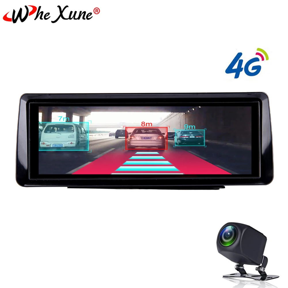 

WHEXUNE Car Dash Camera 8" 4G Android GPS Nav ADAS FHD 1080P Car Video Recorder Night Vision WiFi Dual cam with Reverse image