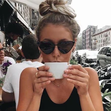 CANCHANGE новые пикантные Женские Ретро в форме кошачьих глаз солнцезащитные очки Для женщин Винтажная металлическая оправа прозрачными линзами солнцезащитные очки для женщин UV400