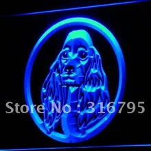 I663 кокер-спаниель собака New Pet Shop светодиодный неоновый свет sign on/off Swtich 20+ Цвета 5 размеров