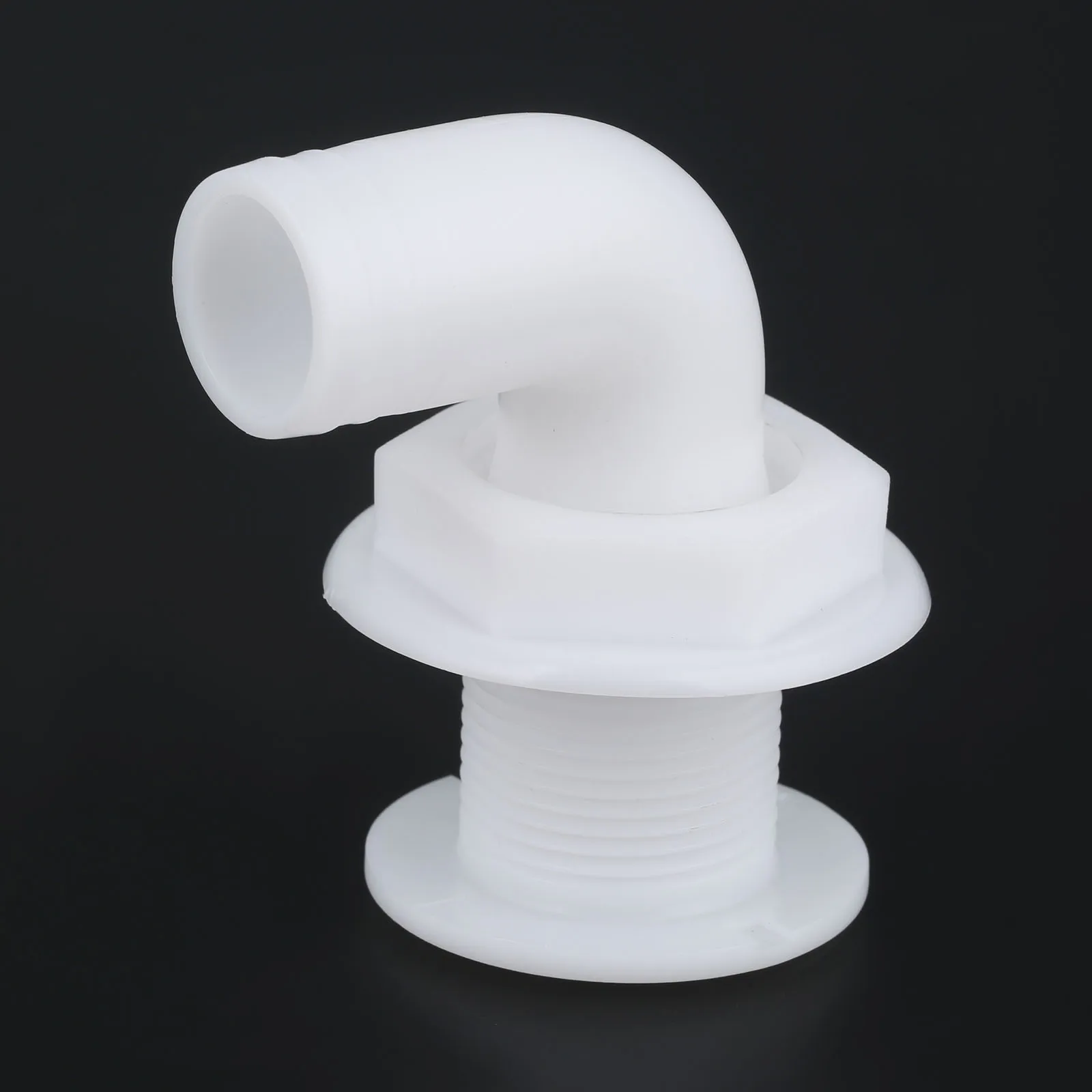 SURIEEN White Nylon Boat Yacht Marine Thru Hull Hose Fitting Fit 1 Inch Hose 90 Degree Turn Rowing Boats Accessories