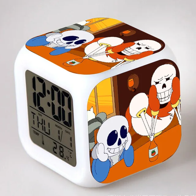 Buy Hot Game Undertale Alarm Clocks,Glowing LED Color
