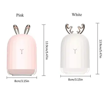 

USB Air Humidifier,Mist Maker,Mini 220ML Oil Diffuser Aromatherapy Household Mist Maker Car Purifier with LED Night Lamp