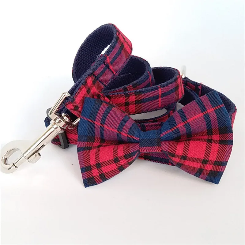 

classic plaid dog bow tie collar for girl boy dog wedding,party,birthday gifts