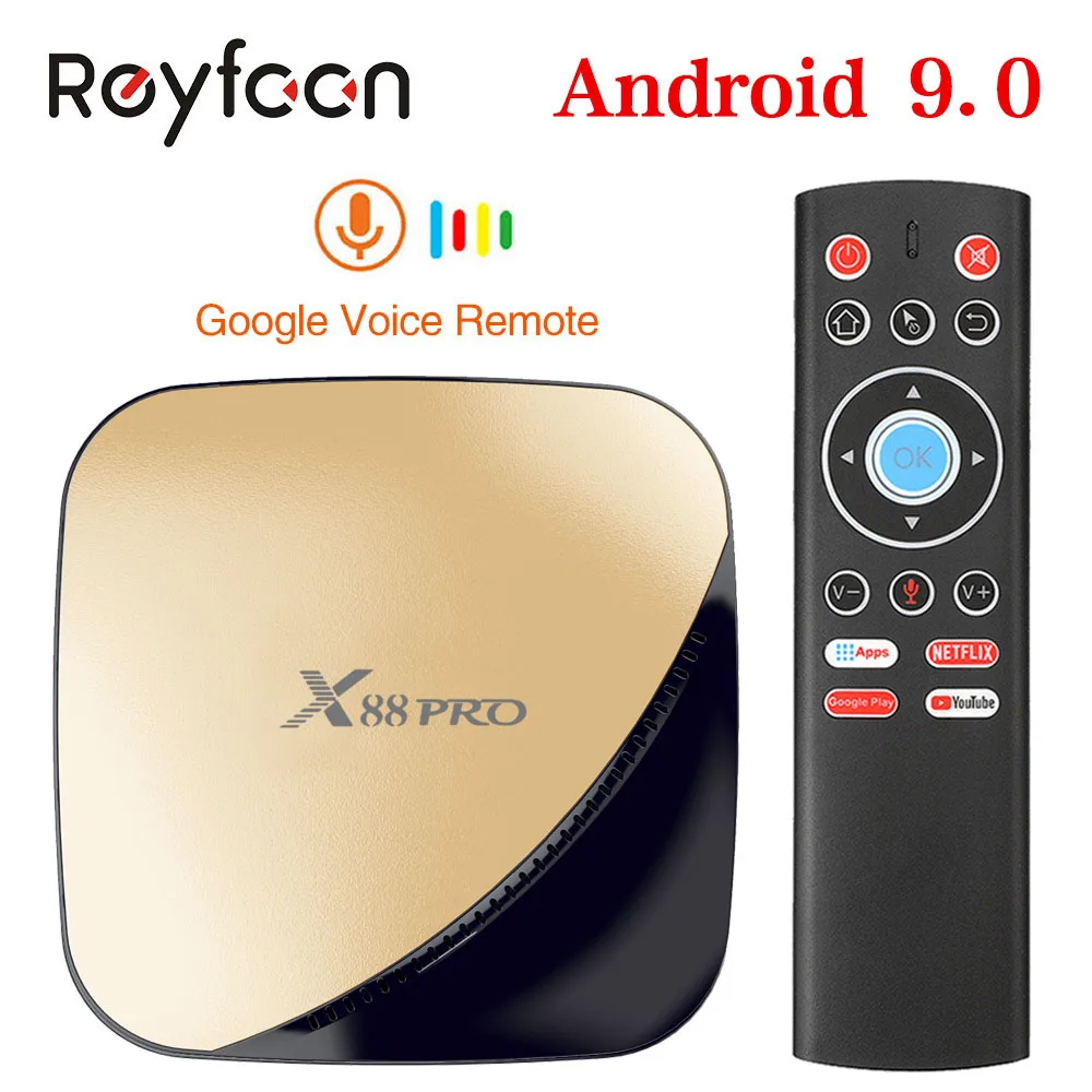 X88 PRO Android 9,0 Smart tv Box 4G ram 64G Rockchip RK3318 5,8G Wifi 4K 60fps HD телеприставка Google медиа YouTube 1080P X88PRO