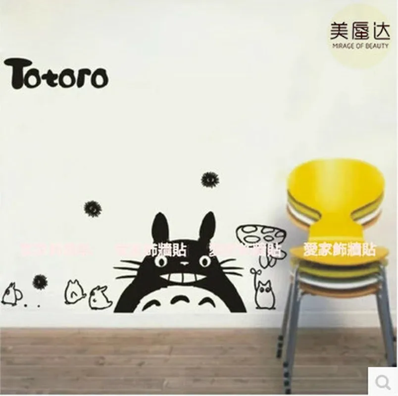 Totoro wall stickers hayao miyazaki cartoon wall stickers bedroom dorm room background wall decorative wall stickers