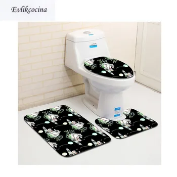

Free Shipping 3pcs Banyo Paspas Animals Bathroom Carpet Toilet U Type Bath Mat Set Non Slip Tapis Salle De Bain Alfombra Bano