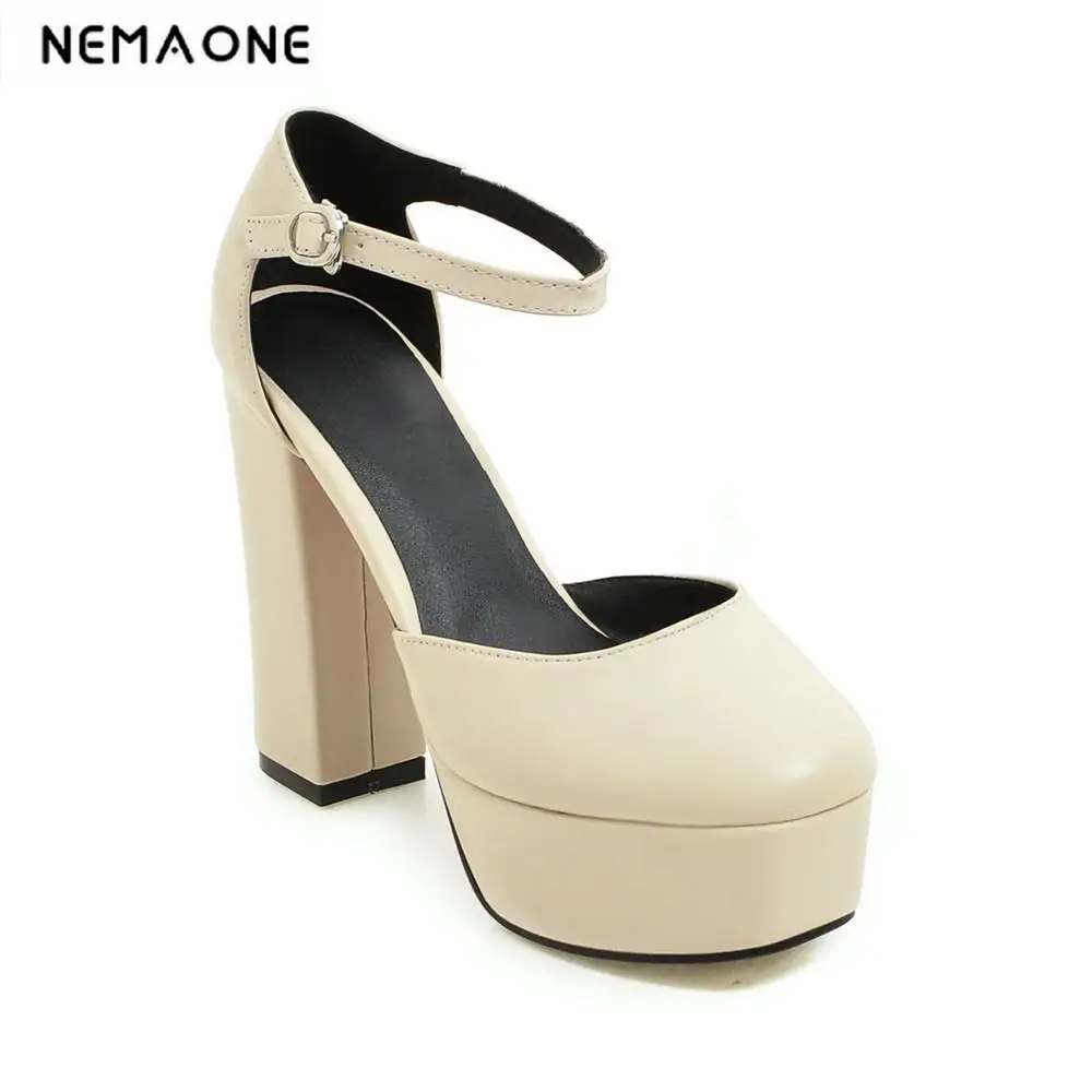 

New Women Shoes Ladies High Heels Wedding Shoes Thick Heel Pumps Lady Shoes Black brown Beige dress shoes