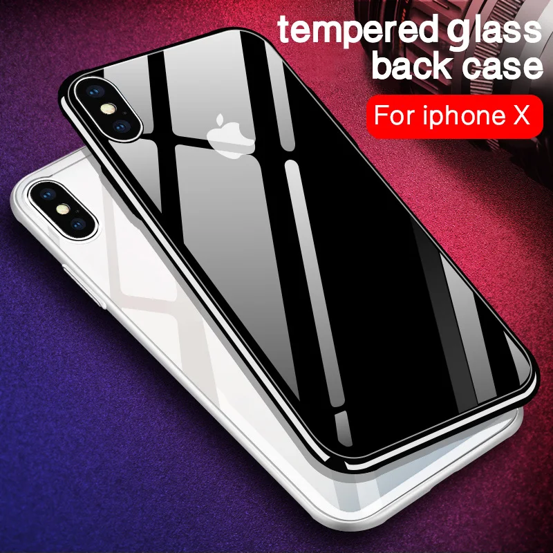 iiozo luxury tempered glass phone case for iphone x anti scratch iiozo luxury tempered glass phone case for iphone x anti scratch high transparency full glass back cover for iphone x 10 in fitted cases from cellphones