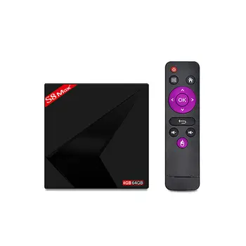 S8 Max+ Android 9.0 Tv Box Rk3328 Chip 4K Hd 4Gb +64Gb 2.4G/5Ghz Dual Wifi 4K Smart Tv Box (Eu Plug)
S8 Max+ Android 9.0 Tv Box Rk3328 Chip 4K Hd 4Gb +64Gb 2.4G/5Ghz Dual Wifi 4K Smart Tv Box (Eu Plug)