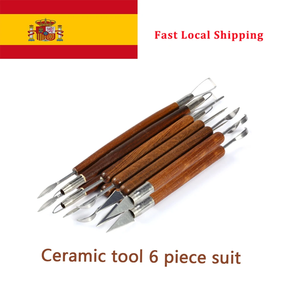 6pc/Lot Clay Sculpting Hand Tool Wax Carving Pottery Tools Sculpt