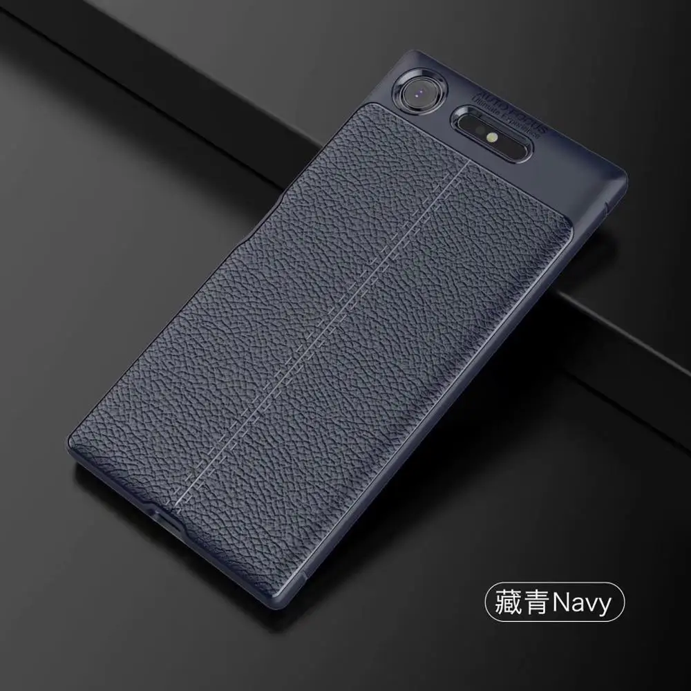 Чехол для телефона для sony Xperia XZ1 Compact Cover чехол с рисунком личи мягкий TPU чехол wolfsay для sony Xperia XZ XZS XZP XA1 Ultra - Цвет: Тёмно-синий