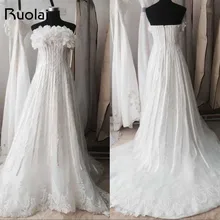 Custom Made Real Wedding Dresses 2017 Strapless Flower Neckline Beaded A-Line Wedding Gown Long Bridal Gown Robe de Mariage FW41