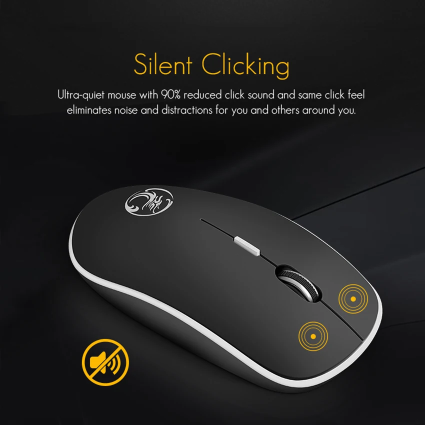 2.4G Wireless Mouse Ultra-silent Optical USB Charging Mice For Computer Laptop