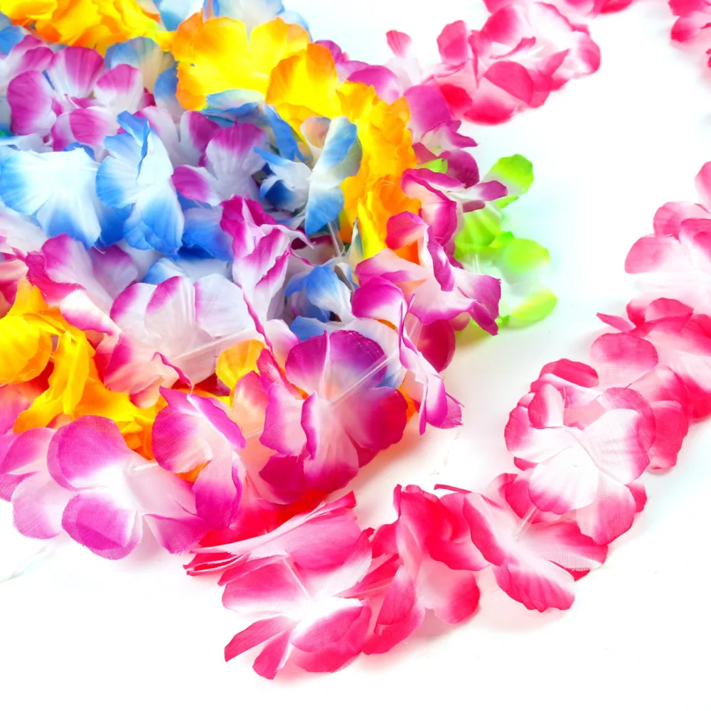 QIFU 10 шт. Гавайские вечерние Искусственные цветы leis гирлянда ожерелье Необычные Гавайская гирлянда тропические украшения для пляжной вечеринки свадебные подарки