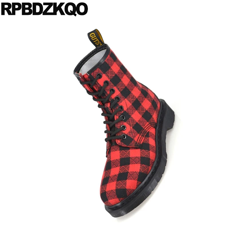 Punta Talla Femenino Mujer Redonda 12 41 Militar Corto Tobillo Marca Moda Combate Mezclilla Señoras Botas 10 Tamaño Pantalones Chino Lona Nuevo 2016 Tartán De Fornido Británico 44 Rojo Zapatos Grande 1wPxq4TO6