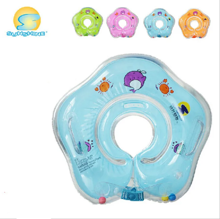 2016 New Baby Swimming Aid Floats Neck Collar Inflatable Tube Ring for