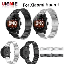 22 мм браслет из нержавеющей стали для оригинального Xiaomi Huami Amazfit Stratos 2 2th pace Ремешок Браслет Смарт-часы