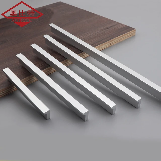 Aobt ตู้เก็บของสีเงินสำหรับห้องครัวหูจับลิ้นชักตู้เสื้อผ้าแบบยาวตู้ตู้ตู้เก็บของดึงตู้เสื้อผ้าที่ประตูตู้เสื้อผ้าอุปกรณ์ฮาร์ดแวร์ ตู้เก็บของ ตู้เสื้อผ้า ตู้ครัว ตู้เก็บของในครัว ที่จับประตู ตู้ไม้ หูจับ 1